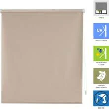 Ecommerc3 Estor Enrollable Easyfix Opaco Liso Tamaño 67x180 - Estor Opaco SIN HERRAMIENTAS Tamaño Tela 64x175 - Estor SIN TALADRO - Marrón - Ver 2