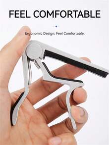 1Pc Plastic Capo, Modern Two Tone Capo For Home - Silver - View 4