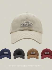 Mũ lưỡi trai nữ có trang trí thêu chữ 3D, kiểu dáng đơn giản và dễ thương, thích hợp để sử dụng hàng ngày và đi du lịch, có thể giặt bằng nước. - thư - Xem 1