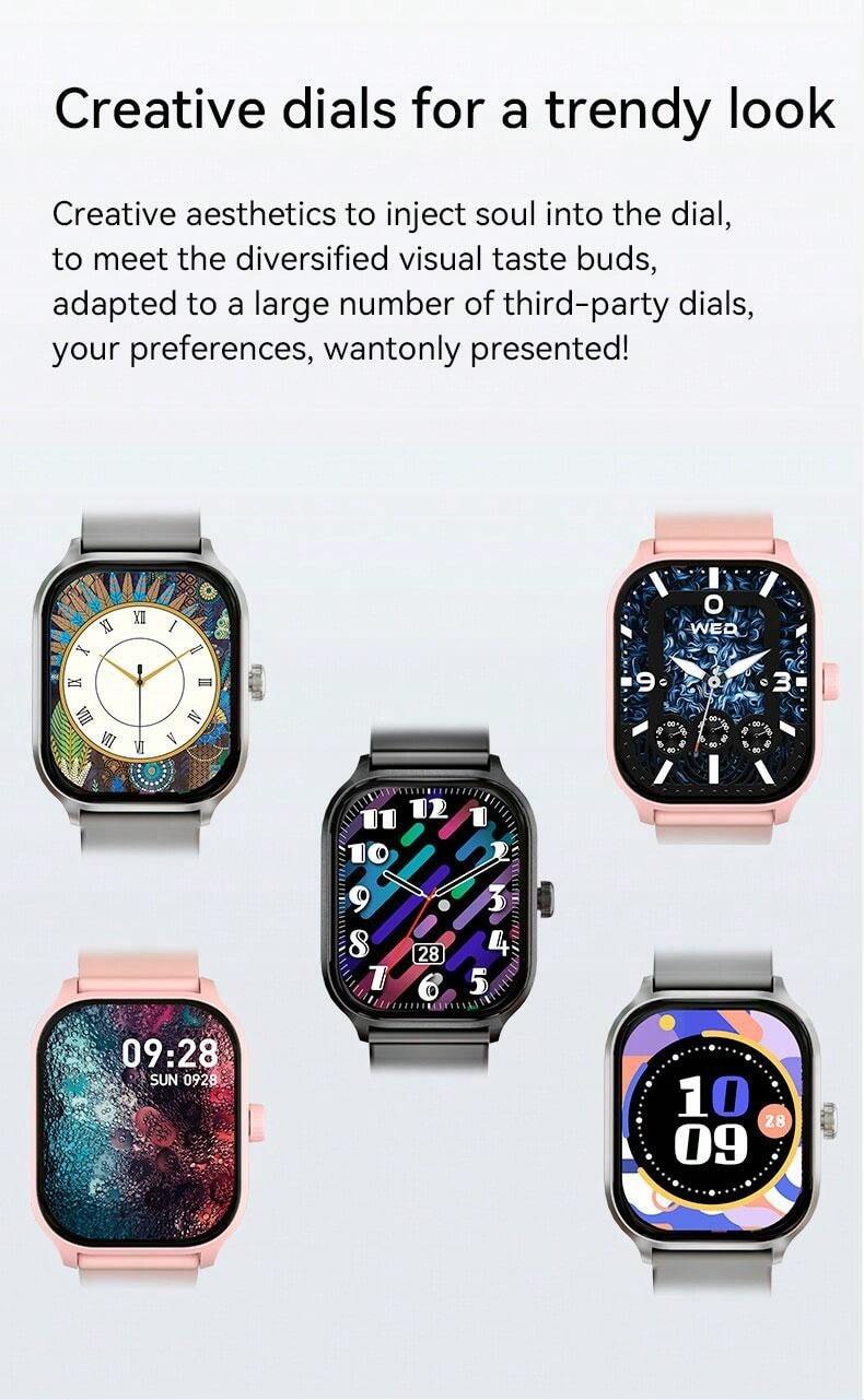 2025 Smartwatch Donna, 1.91'' Orologio Smartwatch con Effettua/Risposta Chiamate, 115+ Modalità Sportive Fitness Tracker con SpO2/Contapassi, Impermeabile IP68 Smart Watch per iOS Android (Rosa