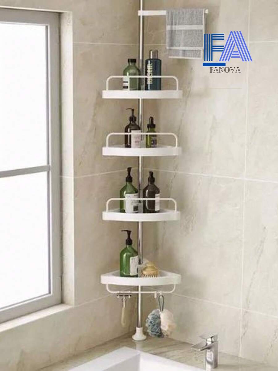 FANOVA N.6314 Esquinero Organizador Estante De Almacenamiento Para Baño - Blanco - Ver 1