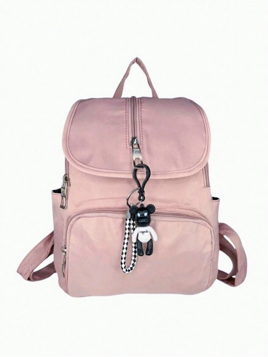 Women Fashion Backpacks - Dusty Pink - View 1