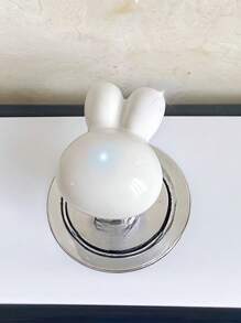 1只多功能兔子馬桶壓按鈕，水箱按鈕墊，薄釘保護套，櫥櫃抽屜把手，小巧心形顯新颖，適用於家庭、公寓、旅館、建築、家具衣櫥的推拉門 - 彩色 - 查看 5