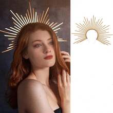 1 件太阳女神皇冠旭日哥特式头带，万圣节服装配饰 - A - 查看 4