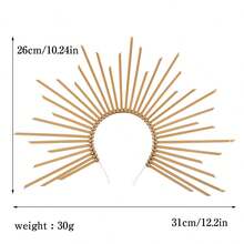1 件太阳女神皇冠旭日哥特式头带，万圣节服装配饰 - A - 查看 8
