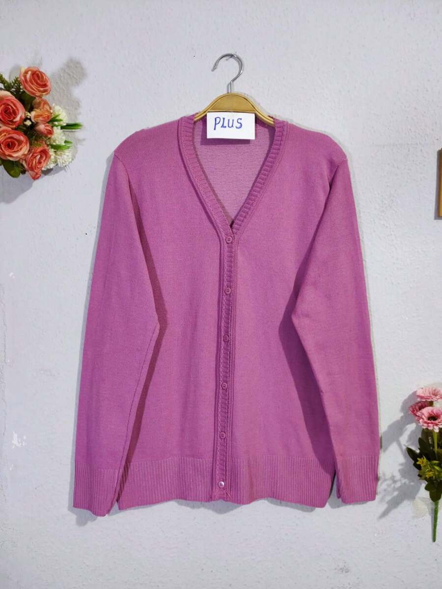 Women Cardigans - Coral Pink - View 1