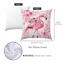 Vỏ gối nhung hồng và hồng đào in một mặt, 45*45CM/18*18inch, thích hợp làm quà tặng trang trí ghế sofa hiện đại trang trí phòng khách - Nhiều màu - Xem 2