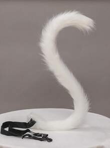 1 件可爱猫耳头带和尾巴套装，适合角色扮演或 DIY 猫女服装万圣节 - 彩色 - 查看 6