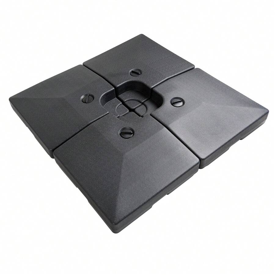 C-Hopetree 356 Lb Heavy Duty Base Weights Stand For Offset Cantilever Outdoor Patio Umbrella, 4 Piece Set, Black - 黑色 - 查看 1