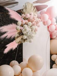 10/20pcs-Artificial Reed Grass Boho Decor Faux Pampas Grass Large Tall Fluffy Artificial Fake Flower Bulrush Reed Grass For Vase Filler Farmhouse Home Kitchen Bohemian Decoration, Room, Wedding Party Decor (Pink), Valentine Day, Gift Gifts Birthday Graduation,Fall Decor,Autumn,Fake Plants