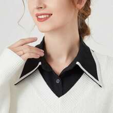 1Pc New Lapel Fake Collar Vintage Detachable Shirt Collar For Women Blouse Sweater False Collar Lapel Top Neckwear Ties