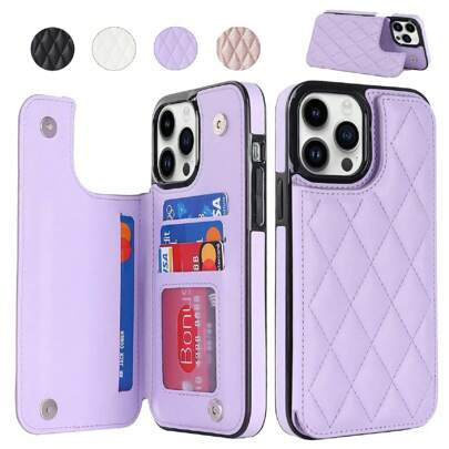 Luxury Wallet Fashion Double Button Small Fragrant Wind With Card Slot Photo Frame Kickstand RFID Blocking Function Magnetism Flip PU Artificial Leather Case ForSamsung Galaxy ForiPhone Business Shockproof Anti-Fall Mobile Phone Cover Shell