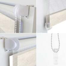 Ecommerc3 Night And Day Roller Blind Without Drilling Size 42x180 - Easyfix Blind WITHOUT TOOLS Fabric Size 39x175 - White Night And Day Blind - 摩卡棕 - 查看 3