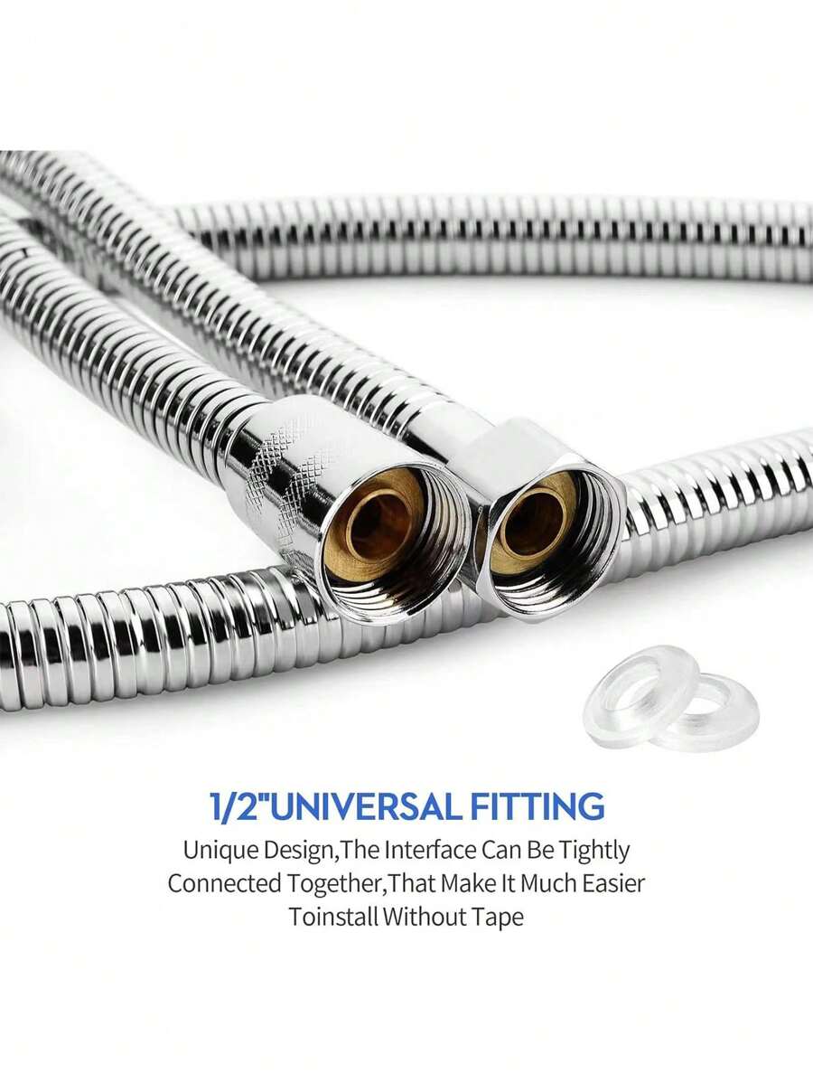 1Pc Shower Hose, Flexible Stainless Steel Handheld Shower Hose, Anti