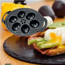 Egg Poacher Compatible With Thermomix TM5 TM6 TM31 Kitchen Eggs Pot Boiler Steamer Molds Steam Basket Cooking Utensils Cooking - Apricot - View 3