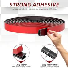 6M Rouleau 10*6mm Joint d'étanchéité TPE, bande d'étanchéité auto-adhésive insonorisante pour portes de , bande d'étanchéité de porte en forme d'arc de couleur unie de luxe, facile à couper et à coller