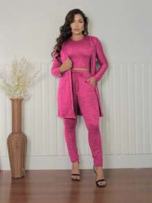 Women Two-Piece Outfits - Hồng - Xem 4