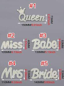 1Pc Queen Pearl Patches On Clothes Rhinestone Applique Patch For Jackets Crystal Crown Badge Sewing Crafts