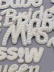 1Pc Queen Pearl Patches On Clothes Rhinestone Applique Patch For Jackets Crystal Crown Badge Sewing Crafts