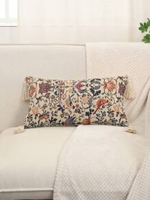 1pc European Floral & Bird Jacquard Decorative Cushion Cover Or Lumbar Pillow Case, Suitable For Bedroom, Living Room, Sofa - Multicolor - View 6