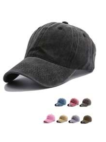 1/2/6/10 pezzi Uomo\ e donne\ Cappellino da baseball Y2K vintage di colore solido per sport all\"aria aperta, protezione solare casuale e informale con visiera lavata e usurata, adatto per attività all\"aperto e uso quotidiano