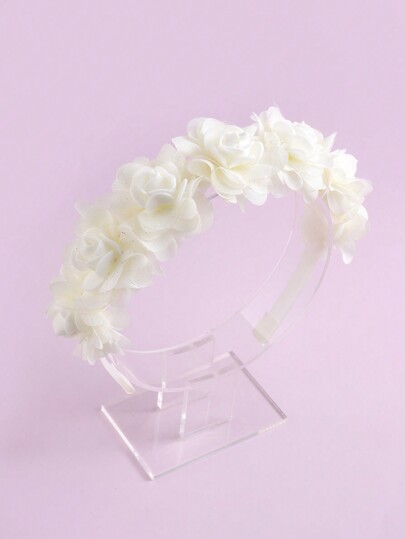 قطعة واحدة من الحلقة الزهرية اللون الأبيض الكريمي مناسبة للارتداء اليومي