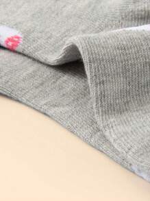 Random 12 Pairs Cartoon Pattern Mid-Calf Socks For Girls, With Bunnies, Bears And Lace, Comfortable, Suitable For Daily Wear, Styles Randomly Sent - Multicolor - View 5