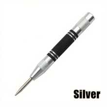 1pc Automatic Center Punch Locator, Plastic & Metal Manual Drill Locator, Used For Woodworking Marking With Adjustable Spring Loaded Metal Drill Tool, Tools For Men