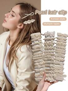 6/12/18 Stück Damen Stil, modisch und elegant, süß, funkelnd, mit Strass und Kunstperlen, Schmetterling und Blumen Formen, Multi Version Haarklammern Set, geeignet für Alltag und Party, Damen Haarzubehör, empfohlene Geschenke, Haarklammern, Haarspangen, Haarclips, Haarspangen, Kopfschmuck - Verschiedenfarbig - Übersicht 8