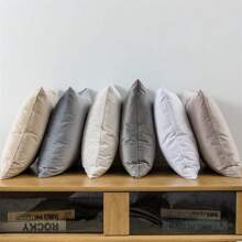1 pieza Funda de almohada decorativa de terciopelo - Gris - Ver 4