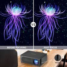 M200 Wired Screen Mirroring Mini Projector, 100" Screen Experience, Support Decoding 1080P Video Projector, Portable Outdoor Home Cinema Movie Phone Projector Compatible With Android/IOS/Windows/TV Stick/HD/USB/AV, 25 ANSI Lumens, Physical Resolution 320*240P Supports 1080P - UK Plug(220-240V) - View 5