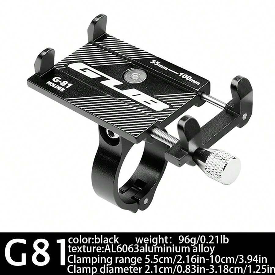 GUB Support de téléphone en alliage d'aluminium pour VTT G81, pour smartphone de 3.5 à 6.2 pouces pendant le cyclisme
