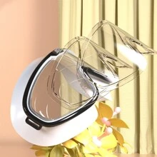 One Large Frame High Definition Waterproof And Anti-Fog Swimming Goggles With Built-In Earplugs, Used For Water Sports To Protect Eyes, Beach Essentials, Beach Accessories, Pool Float