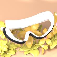 One Large Frame High Definition Waterproof And Anti-Fog Swimming Goggles With Built-In Earplugs, Used For Water Sports To Protect Eyes, Beach Essentials, Beach Accessories, Pool Float