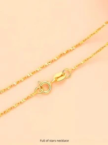 Collana In Argento Sterling 925 Per Donne, Catena Lunga E Sottile Alla Moda, Placcata In Oro 18k Per Maglione