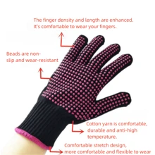 1 pièce Gant de coiffure résistant à la chaleur et antidérapant en rouge, gants isolants thermiques pour fer à friser, lisseur et sèche-cheveux