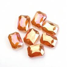 13*18mm Crystal Glass Mahjong Square Pendant With Hole DIY Jewelry Making Accessory Necklace Chain Bead - 13*18MM Mahjong - View 11