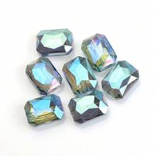 13*18mm Crystal Glass Mahjong Square Pendant With Hole DIY Jewelry Making Accessory Necklace Chain Bead - 13*18MM Mahjong - View 19