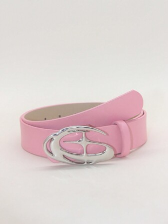 1pc Ladies Daily Decorative Casual Pants, Jeans, Dresses, Starry Sky Buckle Leather Fashion Waist Belt Summer, School Fall, Autumn, Halloween