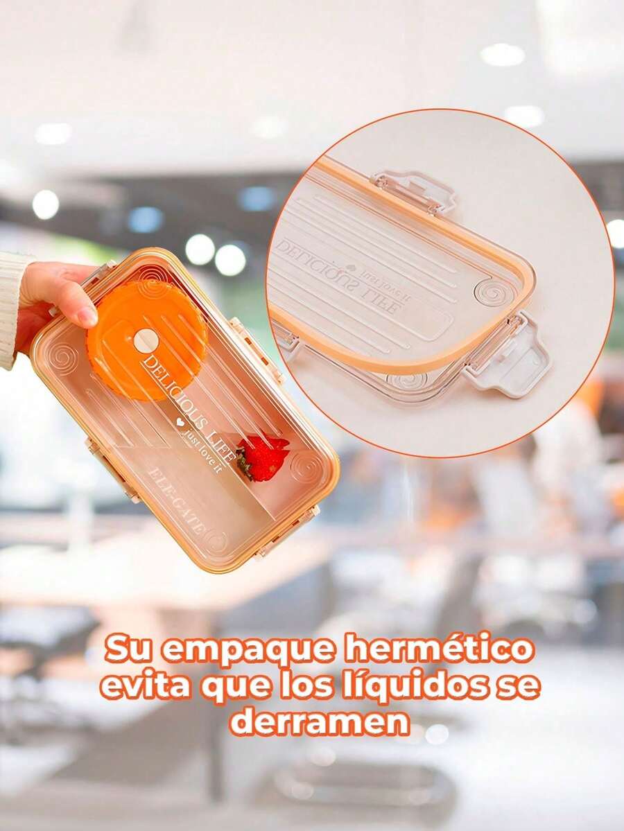 Lunch Box Caja de Almuerzo Topper para Microondas con Contenedor para Frutas a Prueba de Fugas - Multicolor - Ver 1