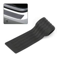Protector de placa de umbral universal de goma para auto, cubierta de goma para protección de parachoques trasero protector de guardabarros para la puerta del maletero de coche - Negro - Ver 8