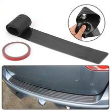 Protector de placa de umbral universal de goma para auto, cubierta de goma para protección de parachoques trasero protector de guardabarros para la puerta del maletero de coche - Negro - Ver 5