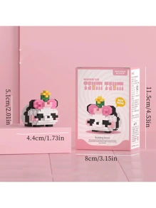 迷你小積木，兼容卡通 Q 版人物，帶微小粒子的組裝建築積木套裝 - 彩色 - 查看 6