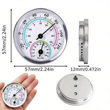 Mini Pointer Thermometer Hygrometer With Aluminum Outer Shell, Plastic Casing And Lens - [58mm]Colorful Thermometer and Hygrometer With Full Aluminum Housing - View 4