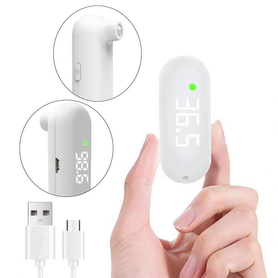 Termómetro Infrarrojo Digital Recargable Medidor Temperatura - Blanco - Ver 1