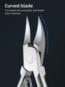 厚板趾甲專用指甲剪，不銹鋼尖削式趾甲剪或易釘手工具，配有橡膠手柄。黑色 - 紅色 - 查看 5