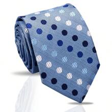 1pc Men's Classic Striped & Polka Dot Handmade Tie, Formal Business Necktie, Suitable For Banquet & Evening Formal Wear, Work & Professional Attire, Casual Italian/British Retro Style Accessories