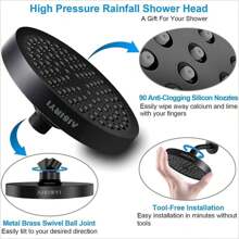 High Pressure Rainfall Shower Head 6 Inch Luxury Modern Showerhead Adjustable
