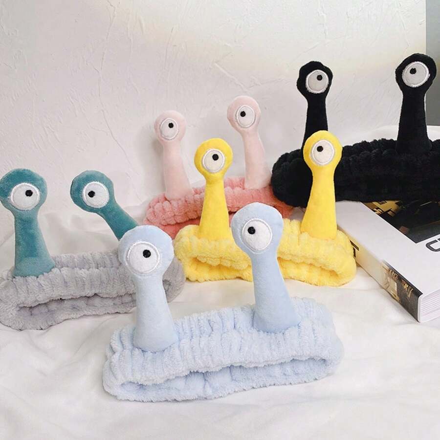 1pc Cute Cartoon Snail Eyes Headband Spa Headband For Women & Girls