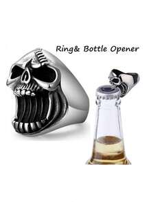 1只骷髏造型瓶開環，庞克風格，啤酒罐開環 - 彩色 - 查看 1